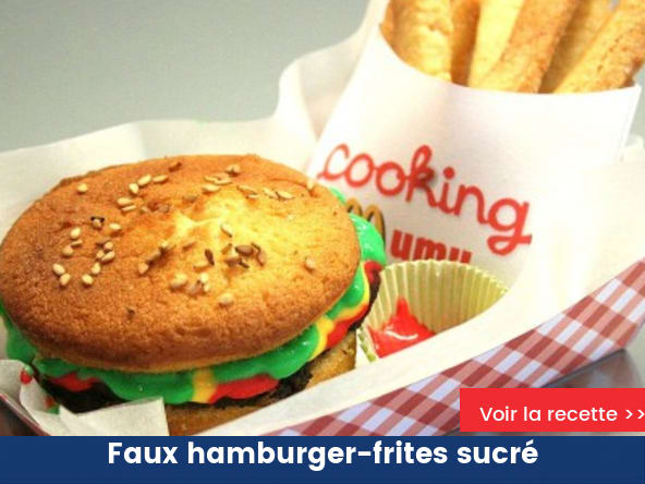 Faux Mac DO ou le hamburger-frites sucré